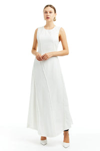 Diagonal Paneled Maxi Dress