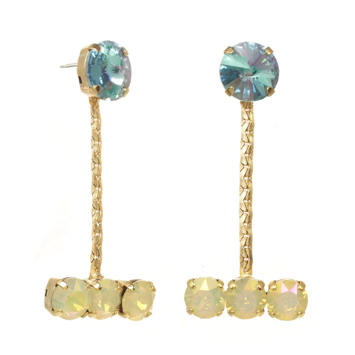Robyn Earrings in Champagne Aqua