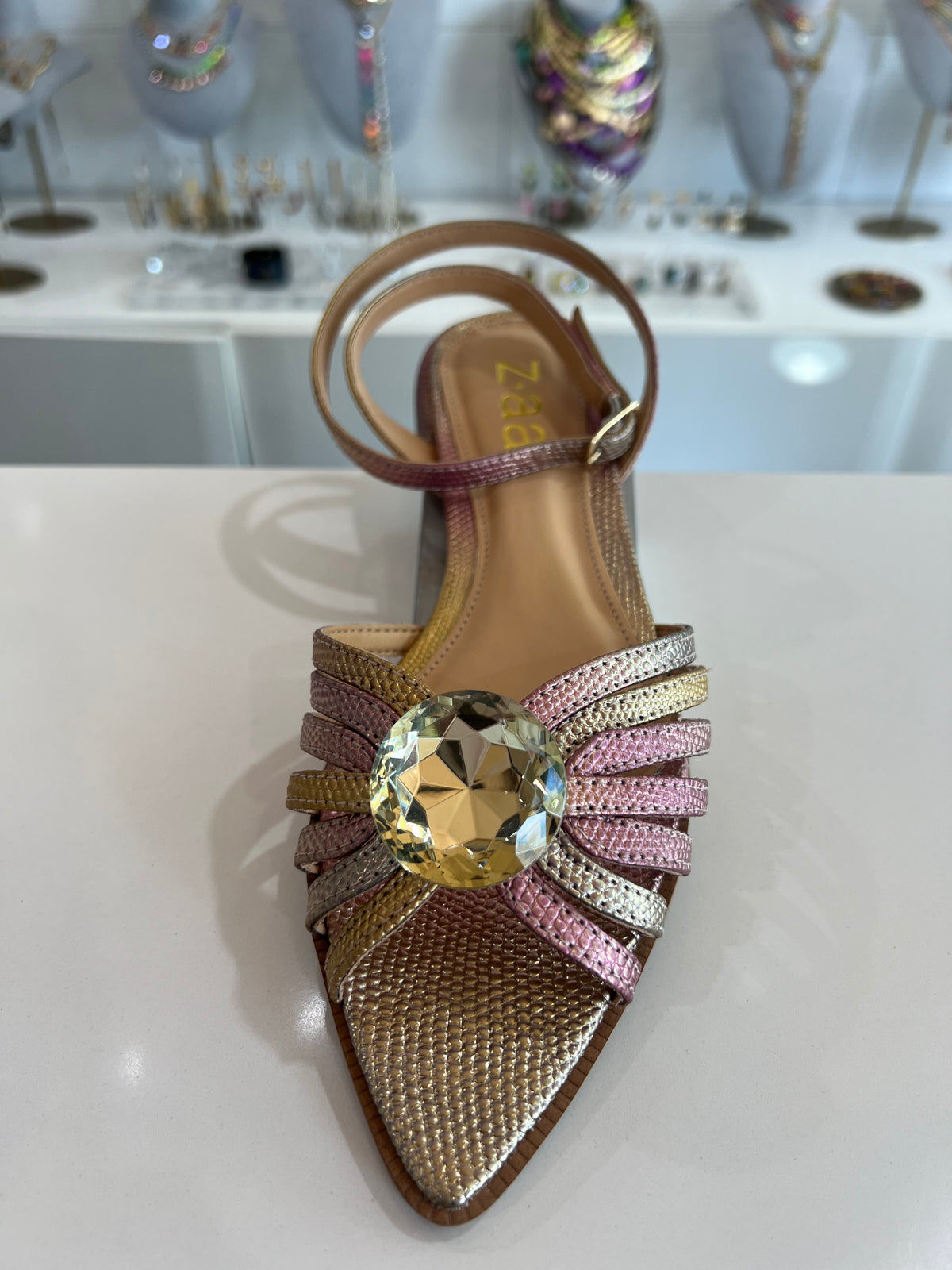 Ombre Sandal with Crystal