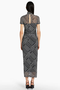 Dominique Dress in Printed Mesh