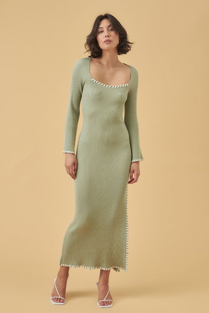 Trace Knit Midi Dress