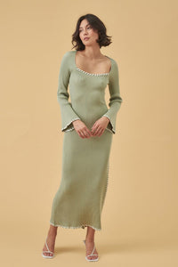 Trace Knit Midi Dress