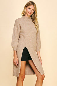 Mock Neck Tunic Sweater Dress/Top