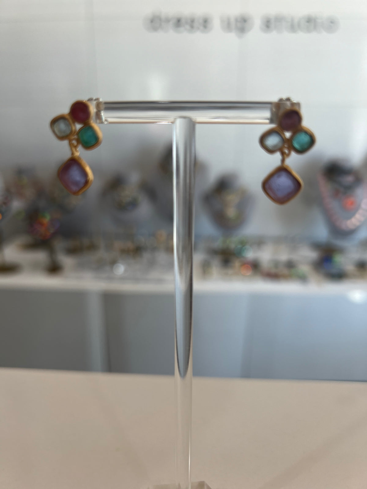 Bubble Dangle Post Earrings