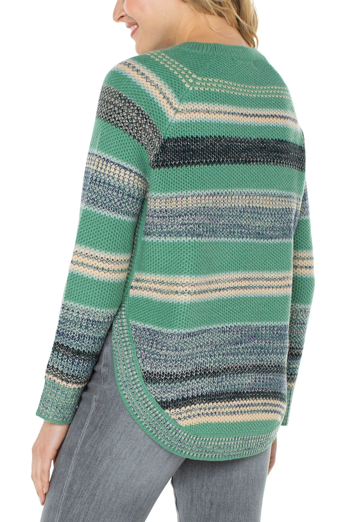 Raglan Sweater with Rounded Hem