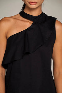 Ruffle Cut-Out Top