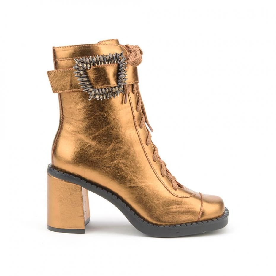 Gold Metallic Boot | z•aa Women's Shoes downtown St. Pete – z•aa