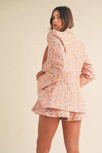 Floral Jacquard Blazer