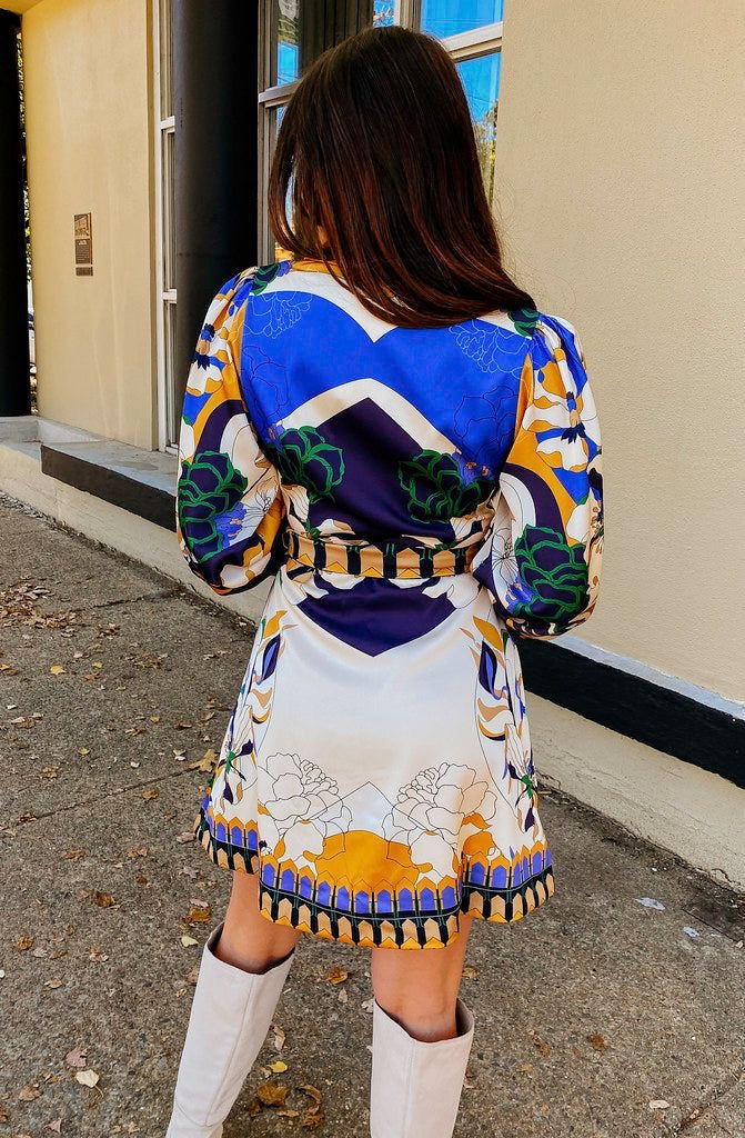 Billy Long Sleeve Belted Dress