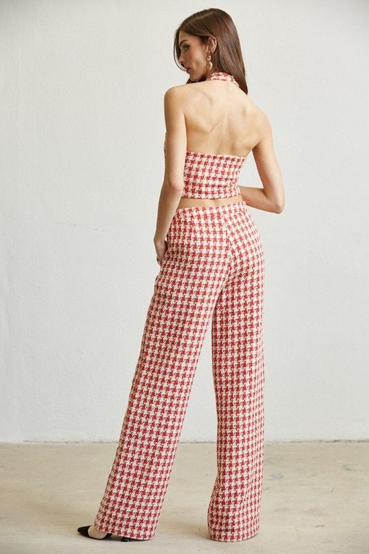 Houndstooth Tweed Pant