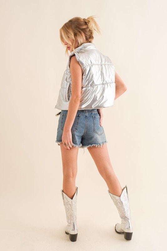 Quilted Crop Vest