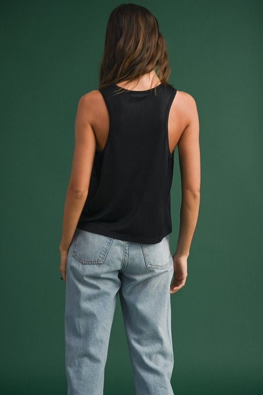 Metallic Laser Racerback Top