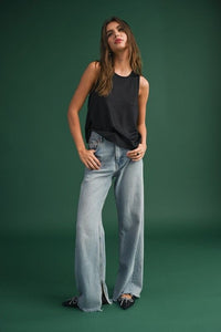 Metallic Laser Racerback Top