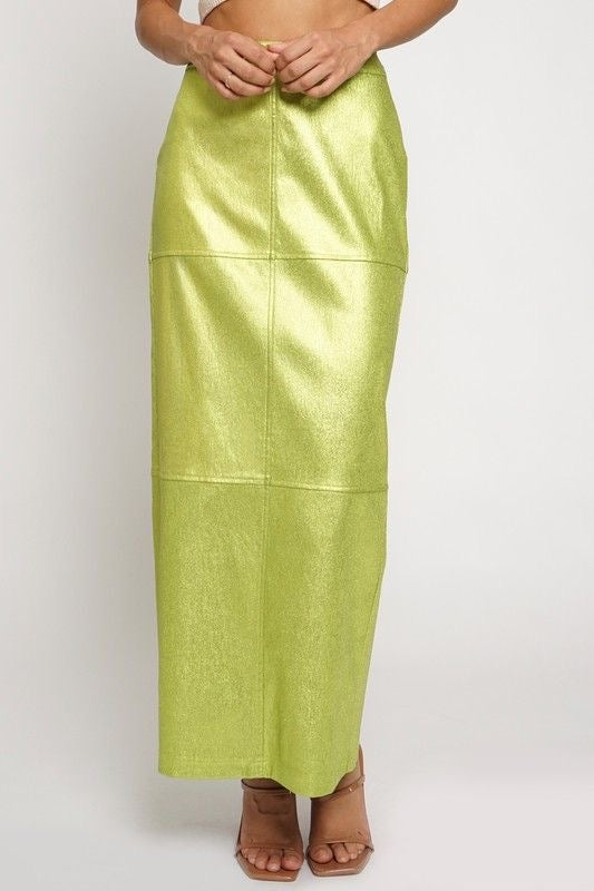 Metallic Maxi Skirt
