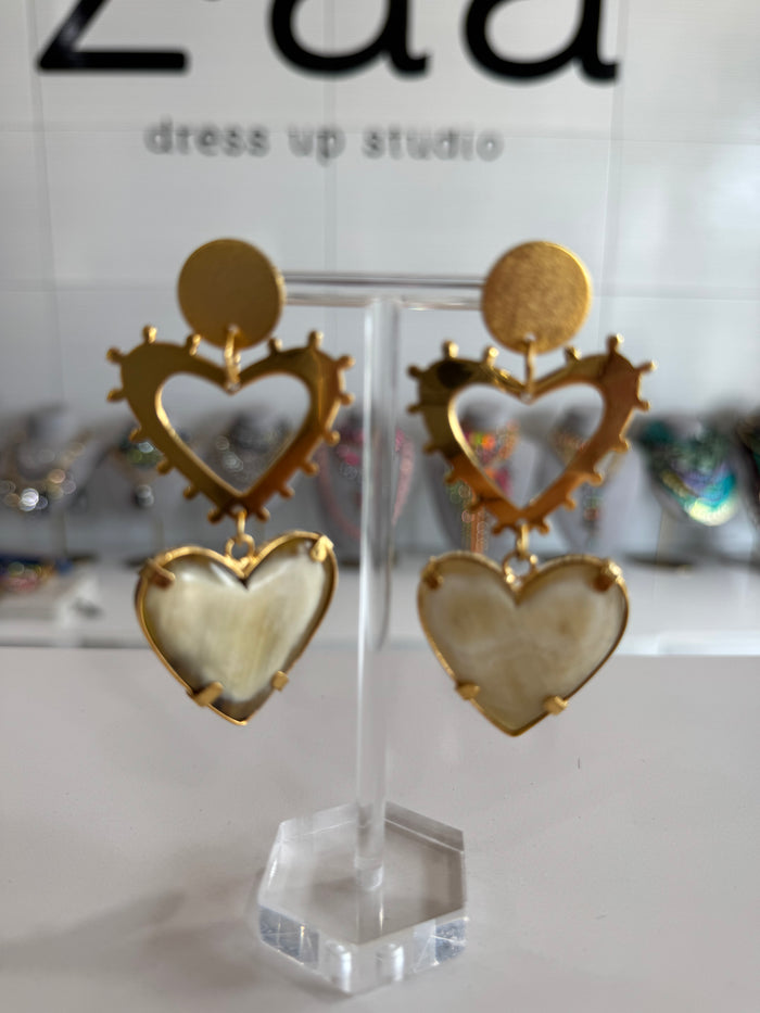 Cuore Horn Earrings