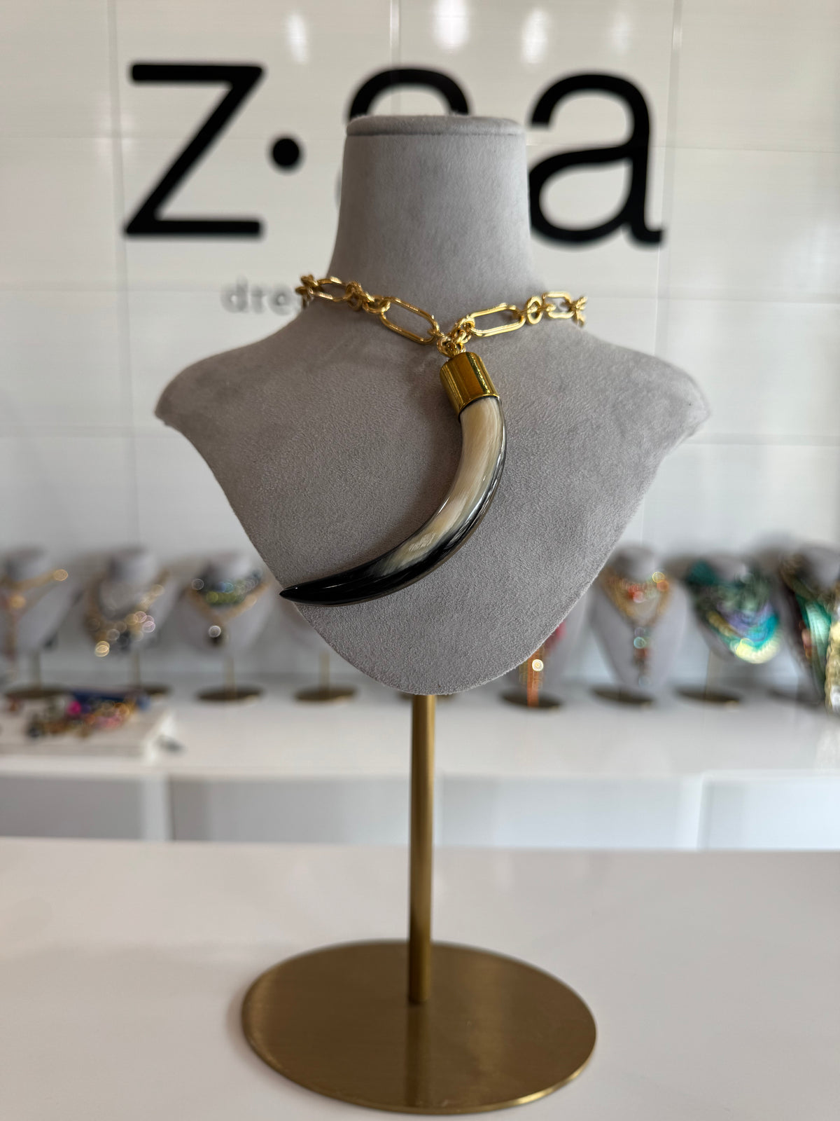 Horn Link Necklace