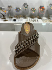 Slip-on Sandal with Crystals