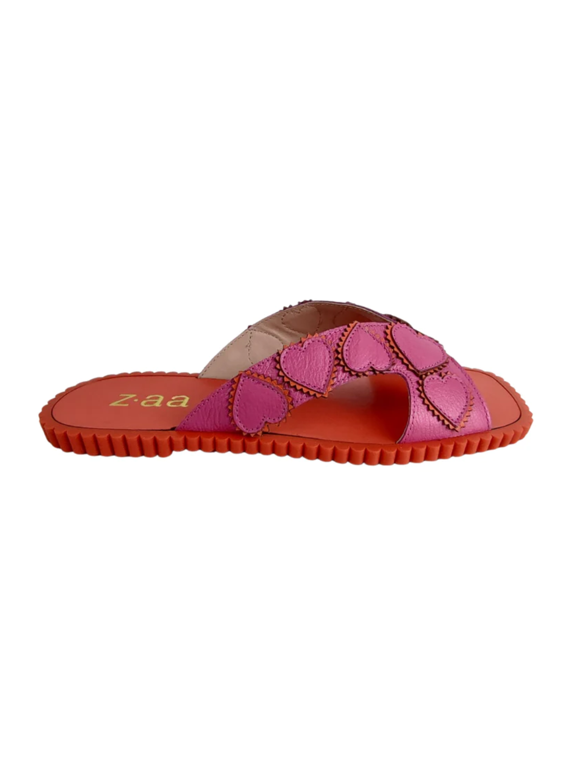 Pink Leather Heart Sandal