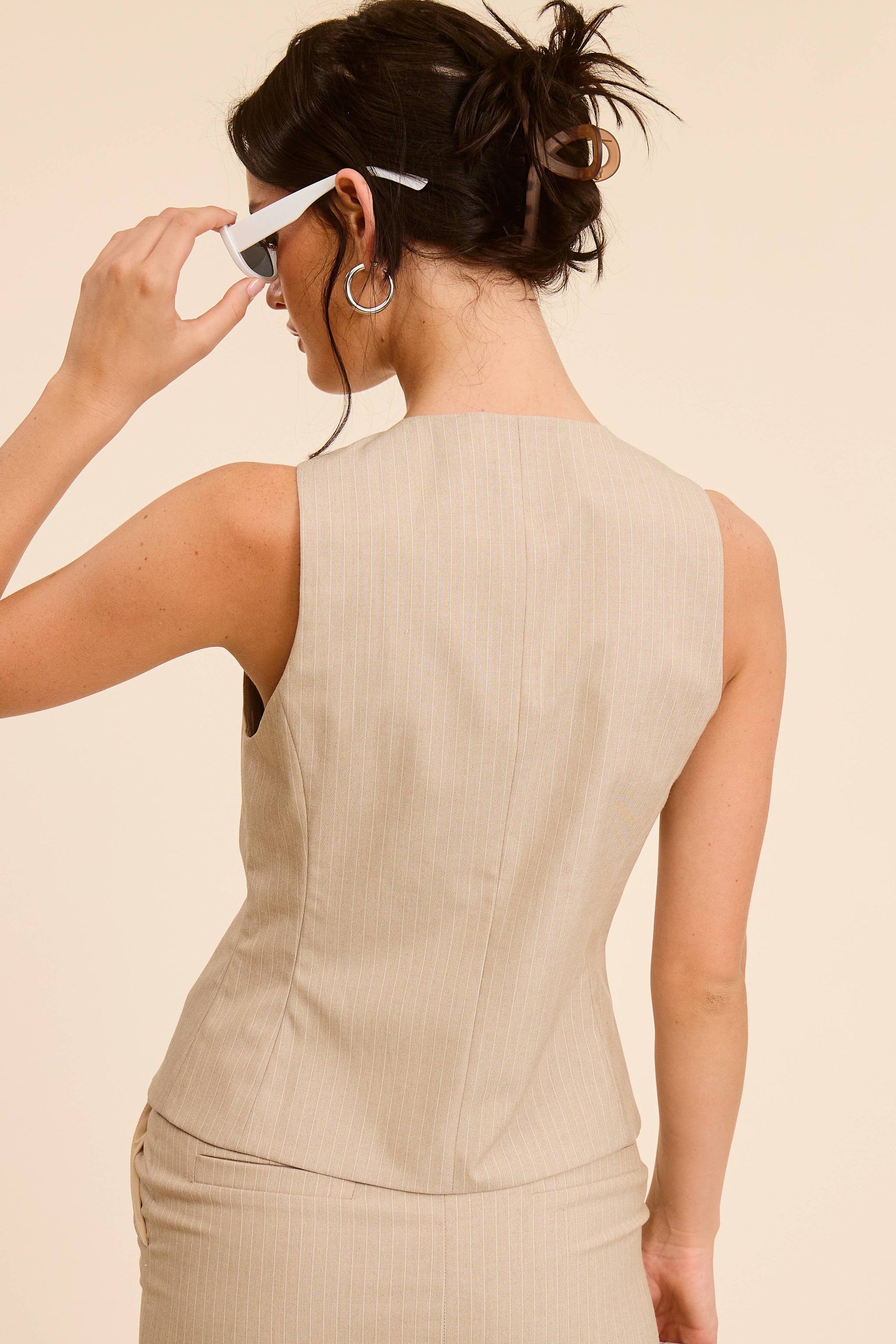 Women's Pinstripe Vest | z•aa dress up studio - St. Pete
