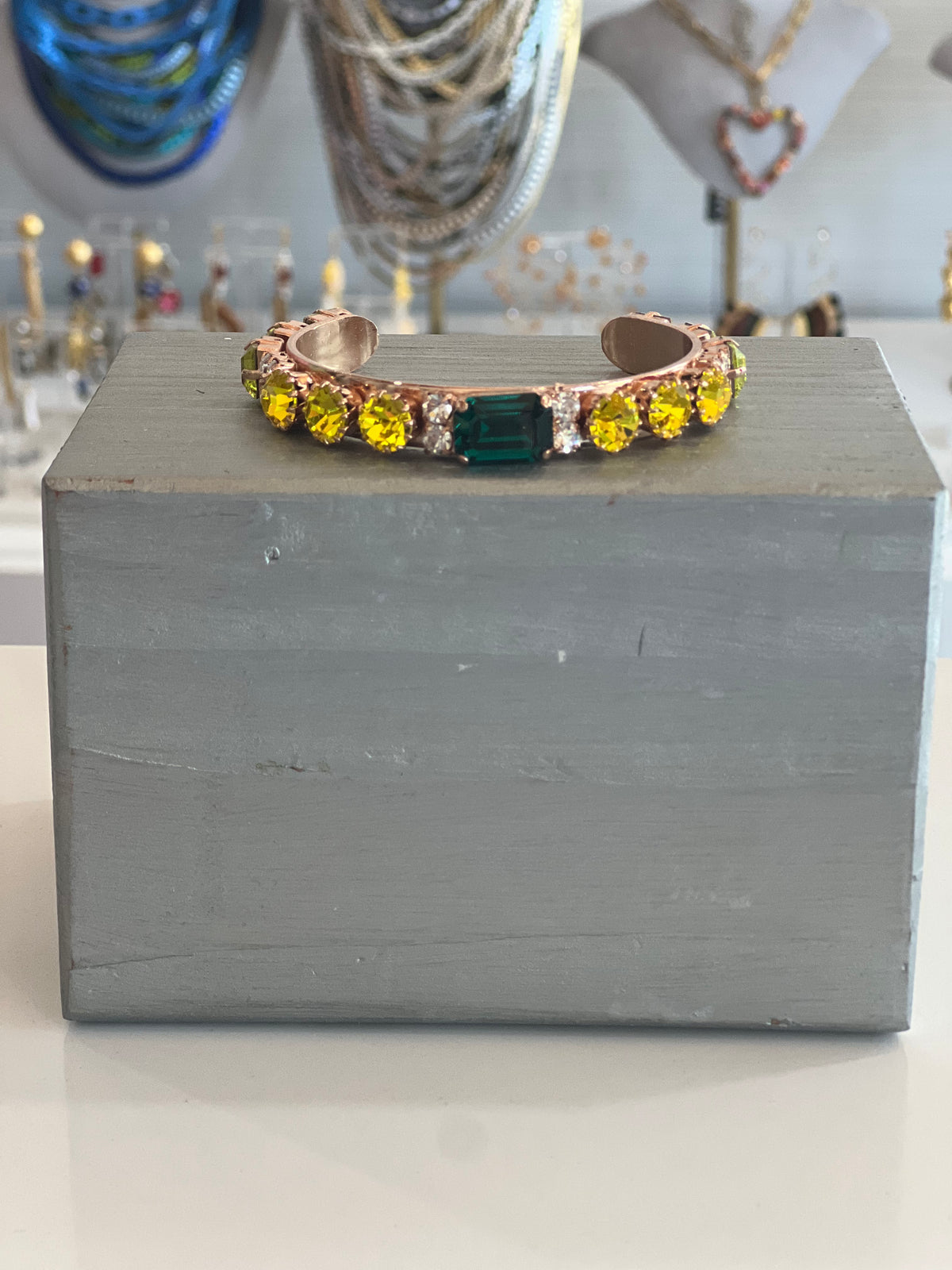 Lara Cuff Bracelet in Chartreuse