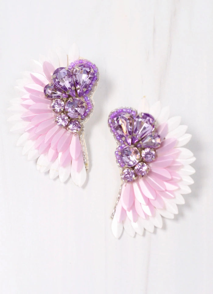 Embellished Fan Earrings