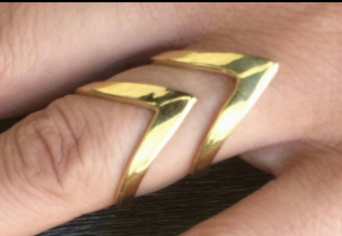Chevron Ring (Brass)
