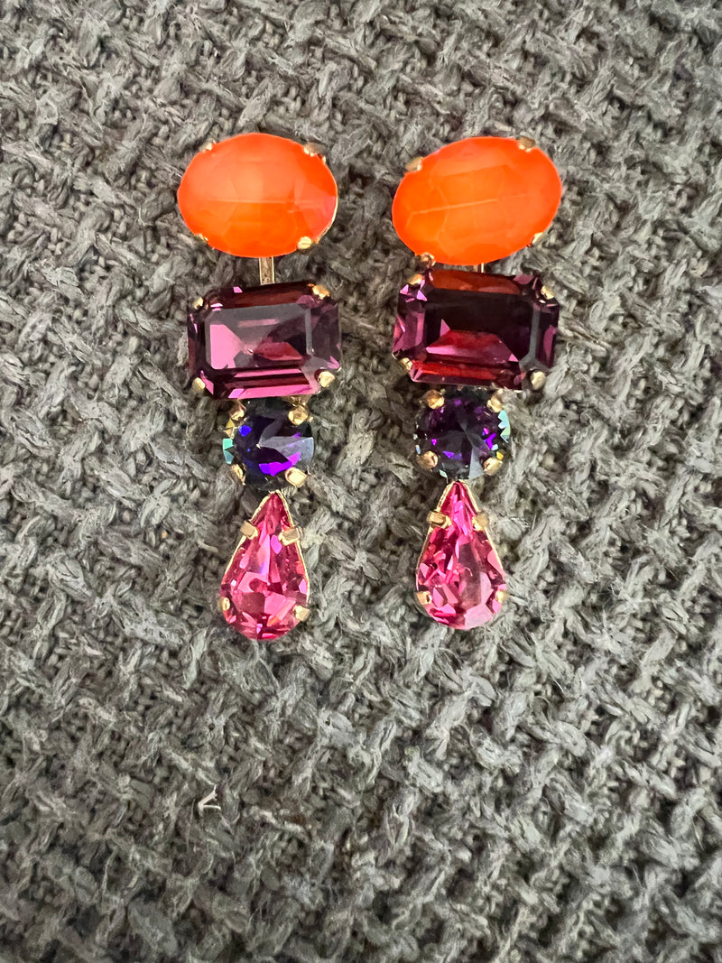 Nile Earrings in Orange Berries