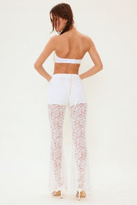 Floral Lace Flare Pants