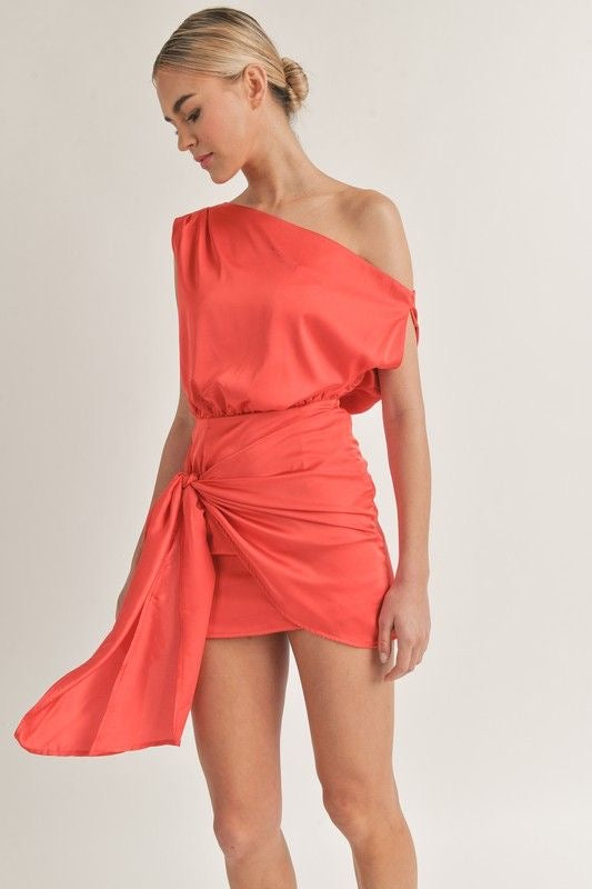 Asymmetrical One Shoulder Dress