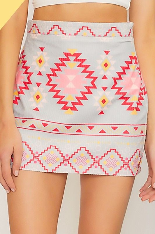 Aztec Mini Skirt