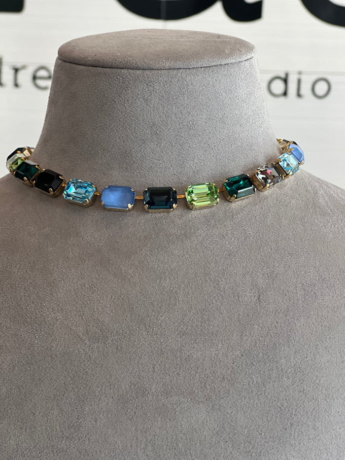 Jabari Necklace in Mix of Blue/Green