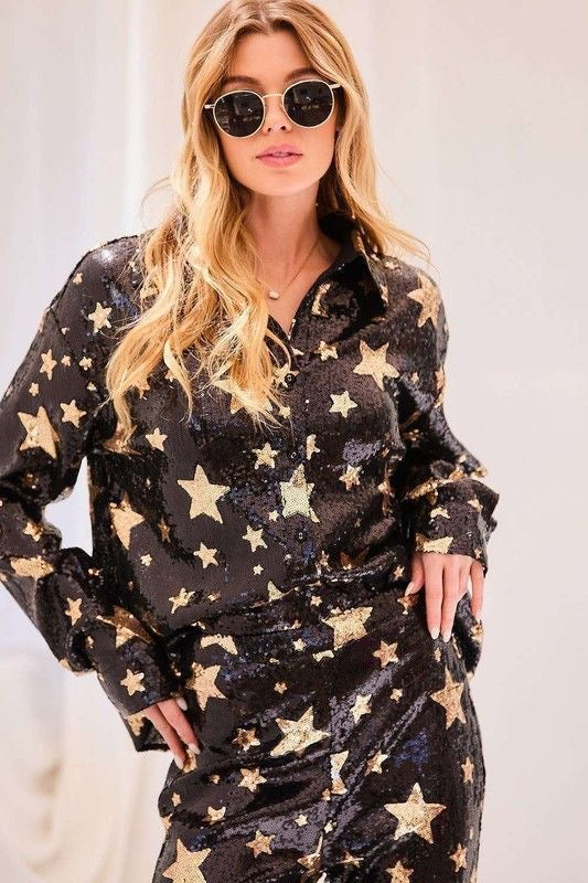 Star Sequin Blouse