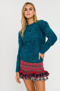 Feathered Knit Sweater