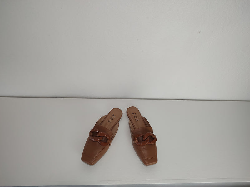 Oversized Buckle Mules
