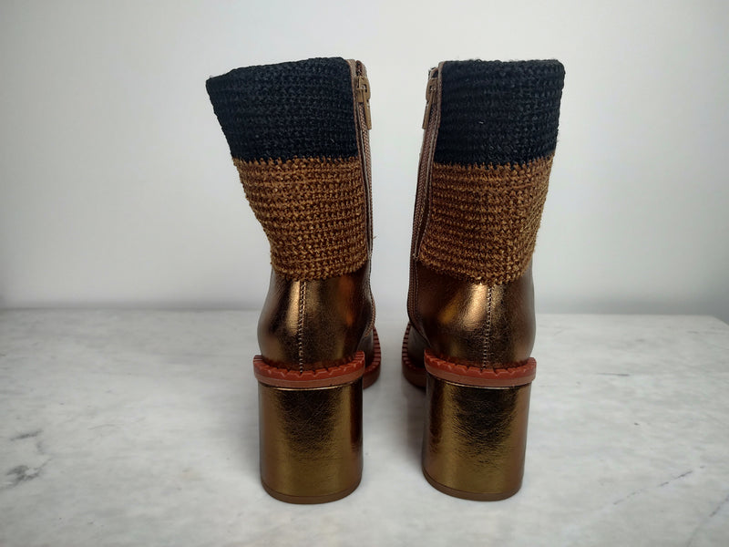 Luciana Bronze Metallic Leather Boot