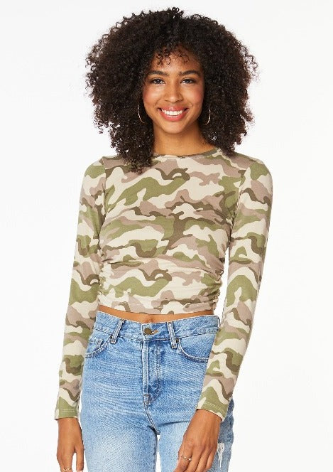 Cropped Shirred Top