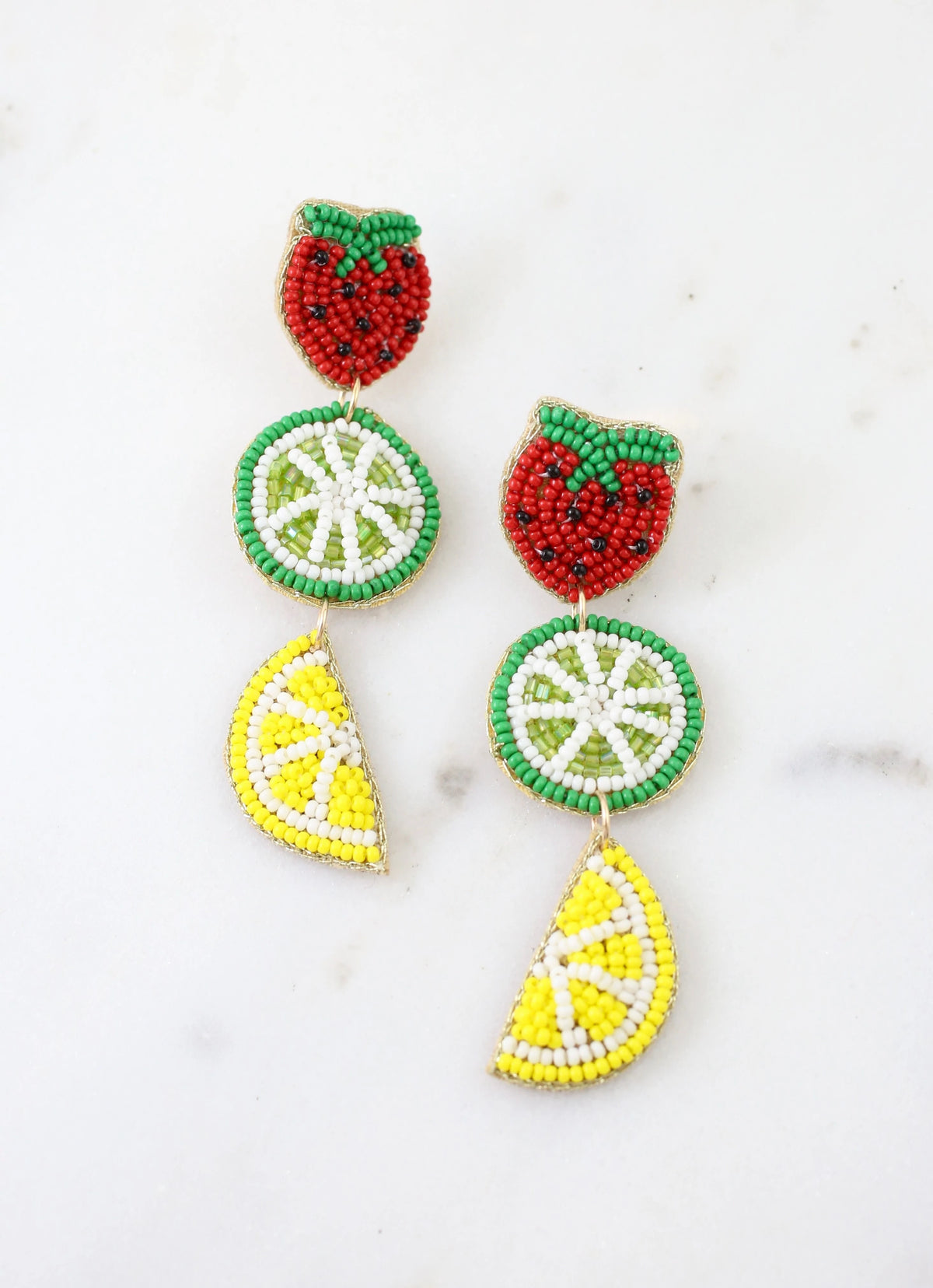 Mixed Fruit Drop Earrings