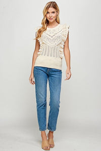 Ruffle Sweater Top