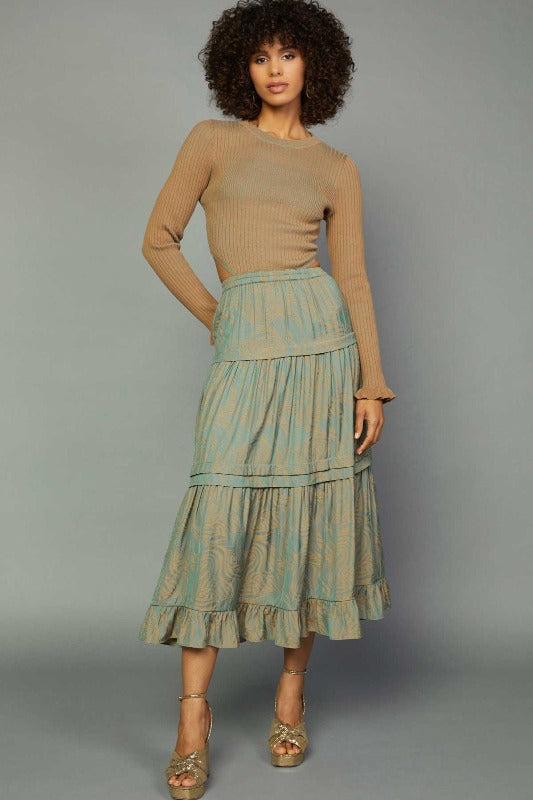 Ribbed Cutout Midi Dress