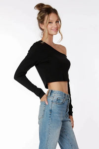 Angled Neck Top