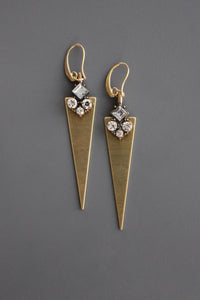 Brass & Glass Earrings
