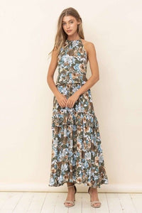 Floral Halter Maxi Dress