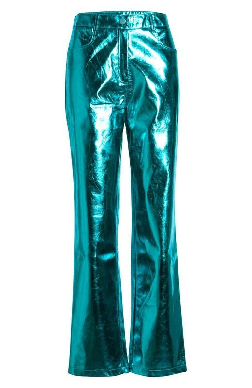 Blue Metallic Trousers
