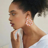 Morgana Checkered Earrings