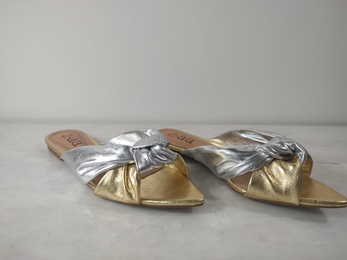 Knotted Metallic Sandal