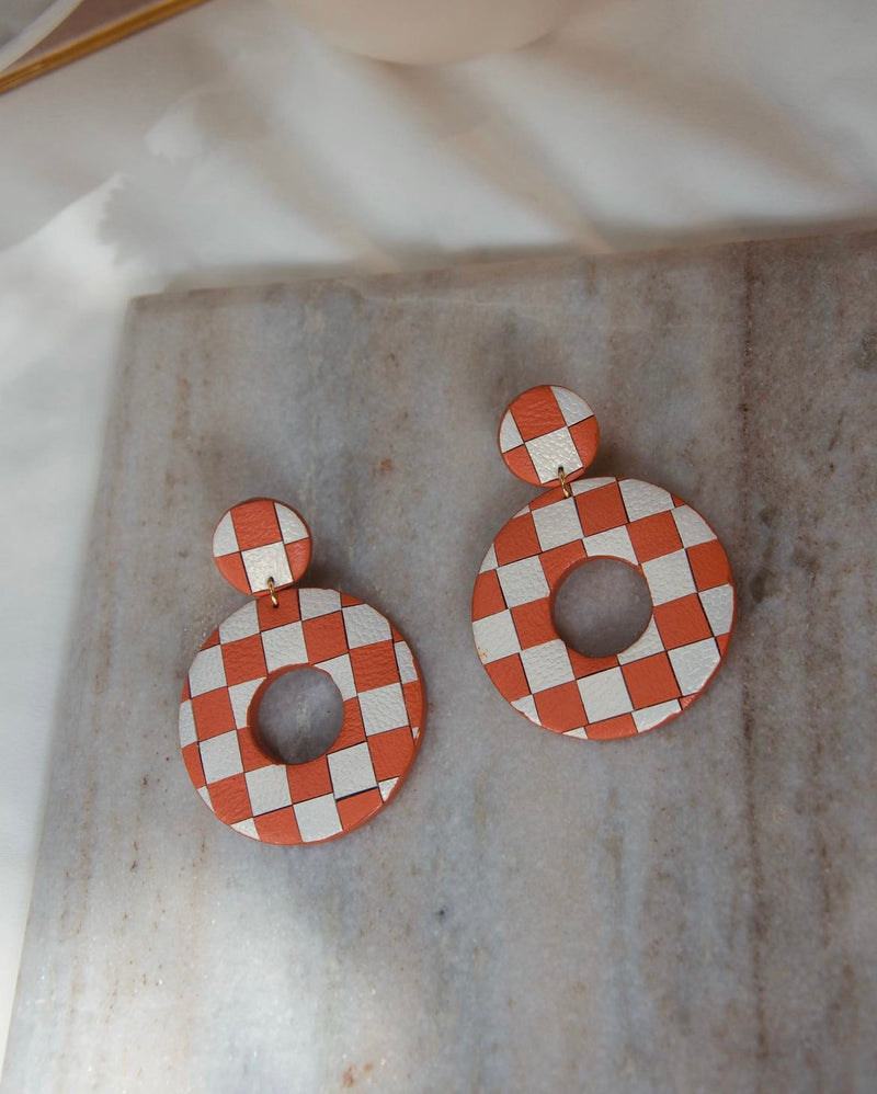 Morgana Checkered Earrings