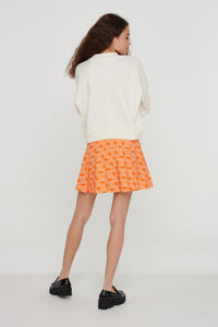 Geo Print Pleated Skirt