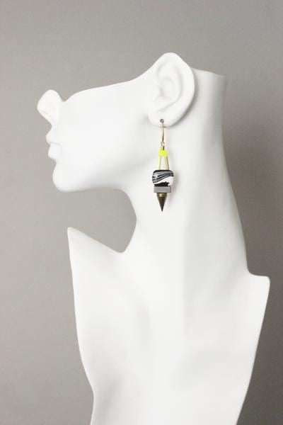 Black & White Geometric Earrings