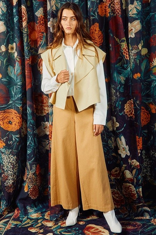 Wide Leg Culotte Pants